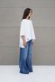 White Asymmetrical Oversize T-Shirt 18037 - 6