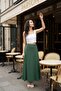 Women's High Waist Flared Skirt Maxi Skirt - 5