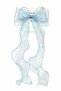 Pink Daisy Patterned Bow Hair Clip Long Tail Large Bow Hairpin Women & Girls - 2