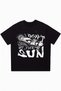 Blind to the Light Printed Black Oversize Crew Neck T-Shirt