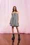 Black and White Contrast Striped Balloon Dress 17375 - 2