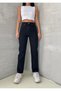 By-4706 Zero Mom Black Relaxed Fit Comfort High Waist Jean Jeans Narrow Leg Denim Trousers