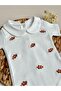 Fish Embroidered Short Sleeve Snap Fastener Baby Bodysuit - 5