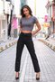By-7902 Zero Madgırl Black Mom Jeans Stretch Fabric Colorfast Extra Comfortable Jeans High Waist Narrow Leg Pants - 2