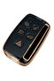 Range Rover Jaguar Compatible Remote Key Case Cover Auto Keychain Black Gold - 2