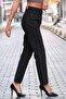 By-7902 Zero Madgırl Black Mom Jeans Stretch Fabric Colorfast Extra Comfortable Jeans High Waist Narrow Leg Pants