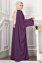 Leyli Tesettür Abaya Set Plum - 6