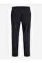 Black Solid Drawstring Joggers - 7
