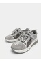 Women's Gray Thick Sole Casual Sneakers - 2