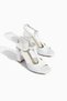 Aurea White Genuine Leather Women's Heeled Shoes Size 34-43 Comfortable and Stylish - 4