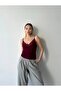 Women's Strappy Lace Detailed Cashmere Blend Blouse Undershirt - 4