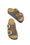 Adara Amara Women's Double Buckle Slippers 0012701 Brown - 3
