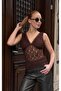 Women's Lace Semi-Transparent Blouse