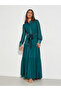 Teal Dobby Tiered Shirt Maxi Dress