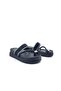 Stone Detailed, Flexible and Lightweight Design, Black Flip-Flop Women's Slippers with Thumb Strap - 4