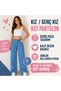 32004-26 Girls/Young Girls Heart Printed Wide Leg Jeans Comfortable Fit Casual Jeans - 2