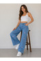 32004-26 Girls/Young Girls Heart Printed Wide Leg Jeans Comfortable Fit Casual Jeans - 5