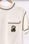 Boy's Printed T-Shirt with Stitching Detail and Pockets – Modern Oversized Comfortable Casual T-Shirt - 5