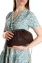 Women's Scholarship Straw Bag Portfolio Clutch Bitter Brown Shoulder Bag Bitter Brown Straw Bag with Hand and Shoulder Strap - 5