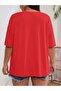 Women's Oversize Basic T-Shirt 100% Cotton Loose Comfortable Fit Crew Neck - 5