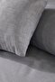 Tekstilla Pink Elastic Fitted Anthracite Color Double Pillowcase Sheet Set - 3