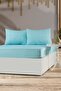 Tekstilla Pink Elastic Fitted Turquoise Color Double Pillowcase Sheet Set