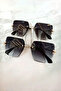 Women's Sunglasses Square Cut 2-Piece Deal Set Double Black Gradient Sun Glasses Square Cut