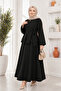 Women's Asymmetrical Gold Buttoned Hijab Skirt & Jacket Set Sb0027 - 4
