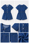 Girl's Denim Overalls – Casual Stylish Denim Overalls I Perfect Fit Comfortable Quality (3-12 Years) I Holiday and Special Occasion - 5