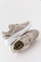 Women's Daily Beige Sneaker Lace-Up Wedge Heel Comfortable Sports Shoes - 5