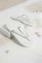 Women's White Comfortable Basic Flip-Flops for Daily Use, Beach and Pool Slippers - 3