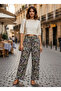 Women's Shawl Patterned Thin Viscose Trousers