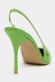 Gloria Green Patent Leather Belt Detail Pointed Toe Women's Heeled Shoes - 3