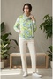 Graphic Patterned Zippered Bomber Jacket - Spring Collection