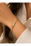 Gold Color Stone Detailed Stylish Bracelet Non-Tarnish Plated Elegant and Suitable for Daily Use Women's Bracelet - 3