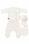 Ecru Color Baby Boy Lux Hospital Discharge Set – 5 Pieces - 4