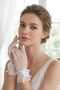 Soft Bloom White Tulle Bridal Gloves – Elegant Wedding Accessory with Floral Detail - 2