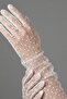 Orvella Dot Veil White Long Tulle Gloves – Polka Dot Full Finger Elegant Bridal Accessory - 4