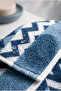 Set of 2 100% Cotton Hand & Face Towels |   50X70 cm |   Geometric Patterned Towel Set - 4