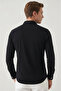 Black Modal Fabric Comfortable Fit Embroidered Men's Shirt 2602630 - 4