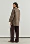 Self-Patterned Tweed Tunic with Scarf Detail - 5