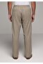 Regular Fit Mid Waist Straight Leg Men's Beige Trousers - 2