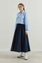 Striped Poplin Short Shirt with Pockets Blue - 2