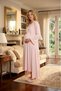 New Season Pink Summer Flounced Short Sleeve Special Design Full Length Maternity Nightgown Set - 4