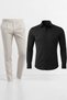 Black Wrinkle-Free Easy-Iron Lycra Men's Shirt – Comfortable Fit New Season 2602610 - 7