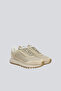 Men's Suede and Mesh Detailed Round-Toe Logo-Embossed Beige Sneaker - 2