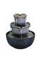 3-Tier Indoor Tabletop Water Fountain with LED Light & Silent Pump - Zen Home Decor