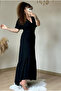 Short Sleeve Romantic Dress Black - 3