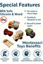 Montessori Silicone & Wooden Car Set - 5