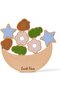 Montessori Stacking & Balancing Set – Nature Inspired Wooden Acorn, Flower & Leaf Blocks - 4